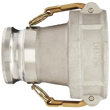 Dixon 4030-DAVR-AL Aluminum Cam and Groove Hose Fitting, Vapor Recovery Coupler with Probe, 4" Socket x 3" Adapter