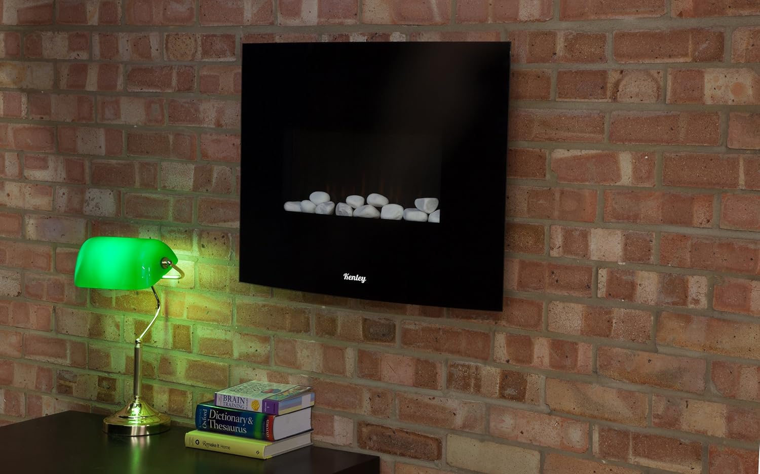 Chimenea eléctrica para pared imitando llamas de fuego