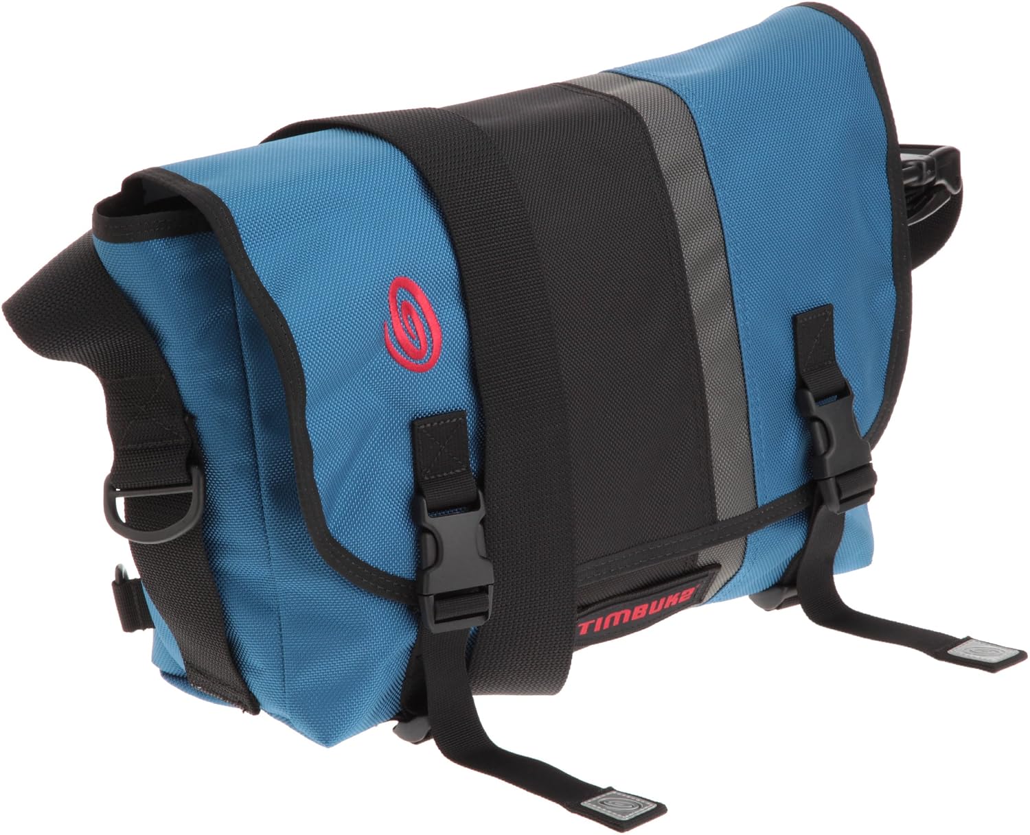 Timbuk2 D-Lux Messenger Race Stripe Bag, Blue Black Gunmetal Timbuk2 D-Lux Messenger Race Stripe Bag, Blue Black Gunmetal