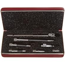 Starrett 823AZ Tubular Vernier Inside Micrometer Set, 1.5-8" Range, 0.001" Graduation, +/-0.0001" Accuracy