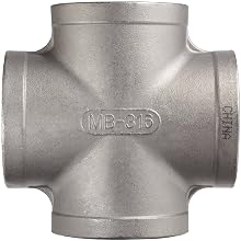 Stainless Steel 316 Cast Pipe Fitting, Cross, Class 150, NPT Female