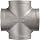 Stainless Steel 316 Cast Pipe Fitting, Cross, Class 150, NPT Female