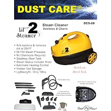 Dust Care DCS-28 Lil-Steamer 2 Canister Cleaner, 58 PSI Steam Pressure