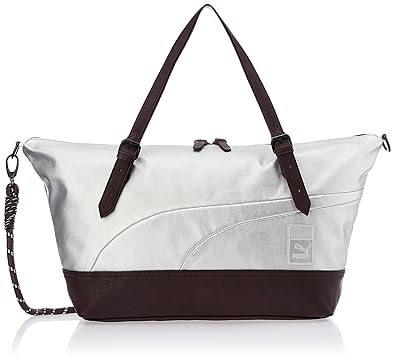 white and gold puma bag