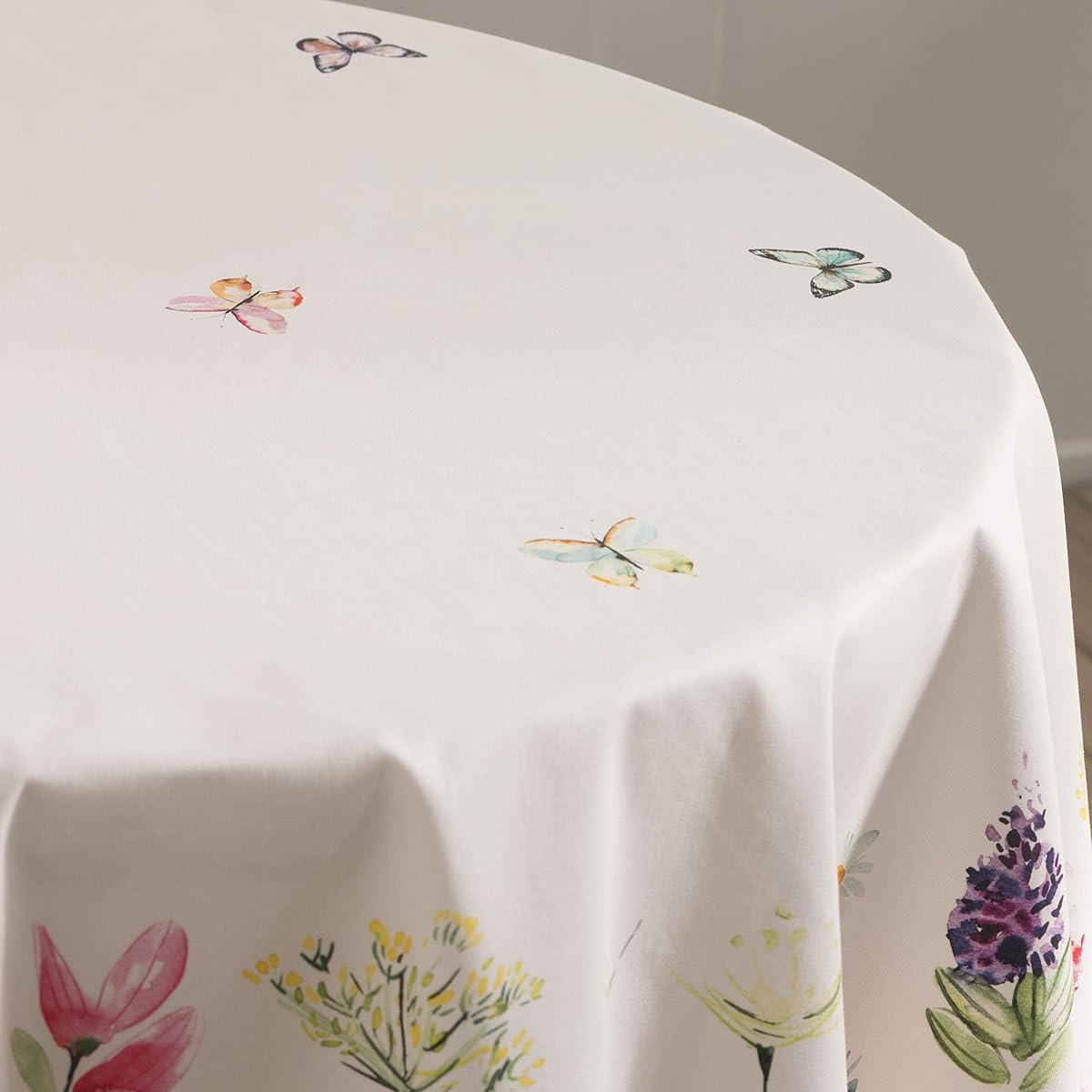 Maison d Hermine Botanical Fresh 100 Cotton Tablecloth 63 Inch Round