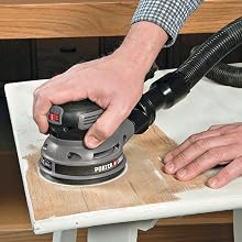 PORTER-CABLE 394 5-Inch Low-Profile Random-Orbit Sander with Dust Collection and Pressure-Sensitive Adhesive Pad