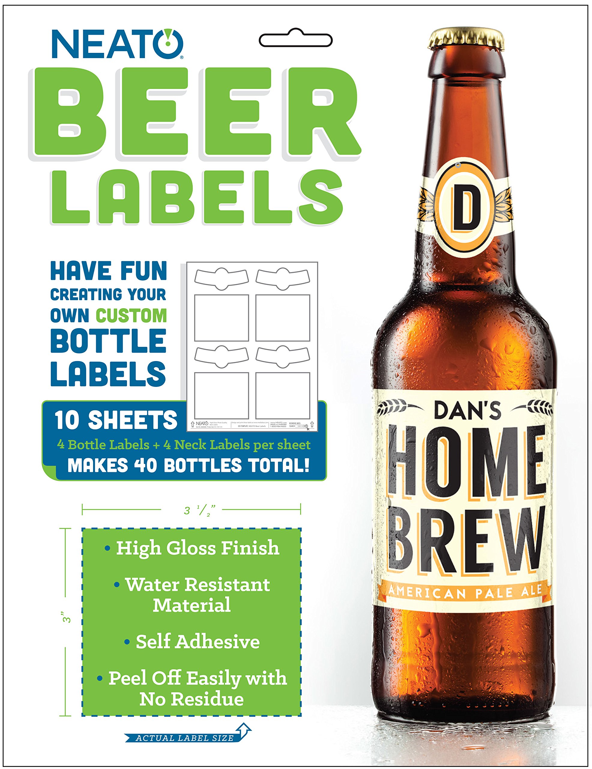Neato Beer Bottle Labels with Online Beer Label Software Included
