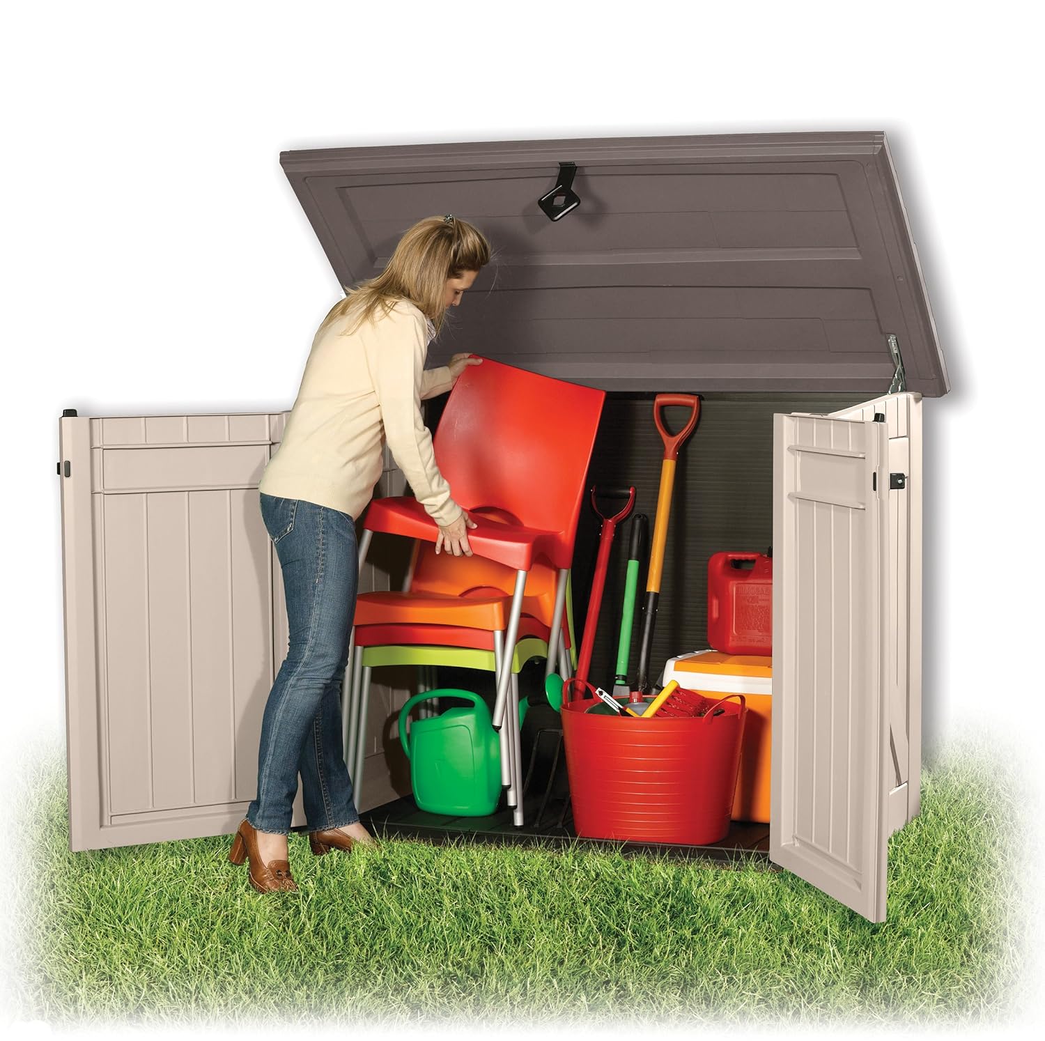 New Keter XL Store It Out garden storage unit Shade Patio Box Outdoor