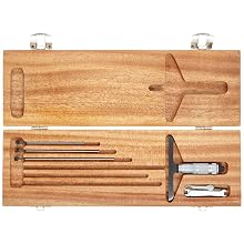Brown & Sharpe 599-603-243-1 Vernier Depth Gauge, Micrometer Type, 0-75mm Range, 0.01mm Graduation, +/-0.003mm Accuracy