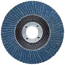 Weiler Tiger Abrasive Flap Disc, Type 27, Round Hole, Phenolic Backing, Zirconia Alumina, 4-1/2" Dia., 40 Grit (Pack of 1)
