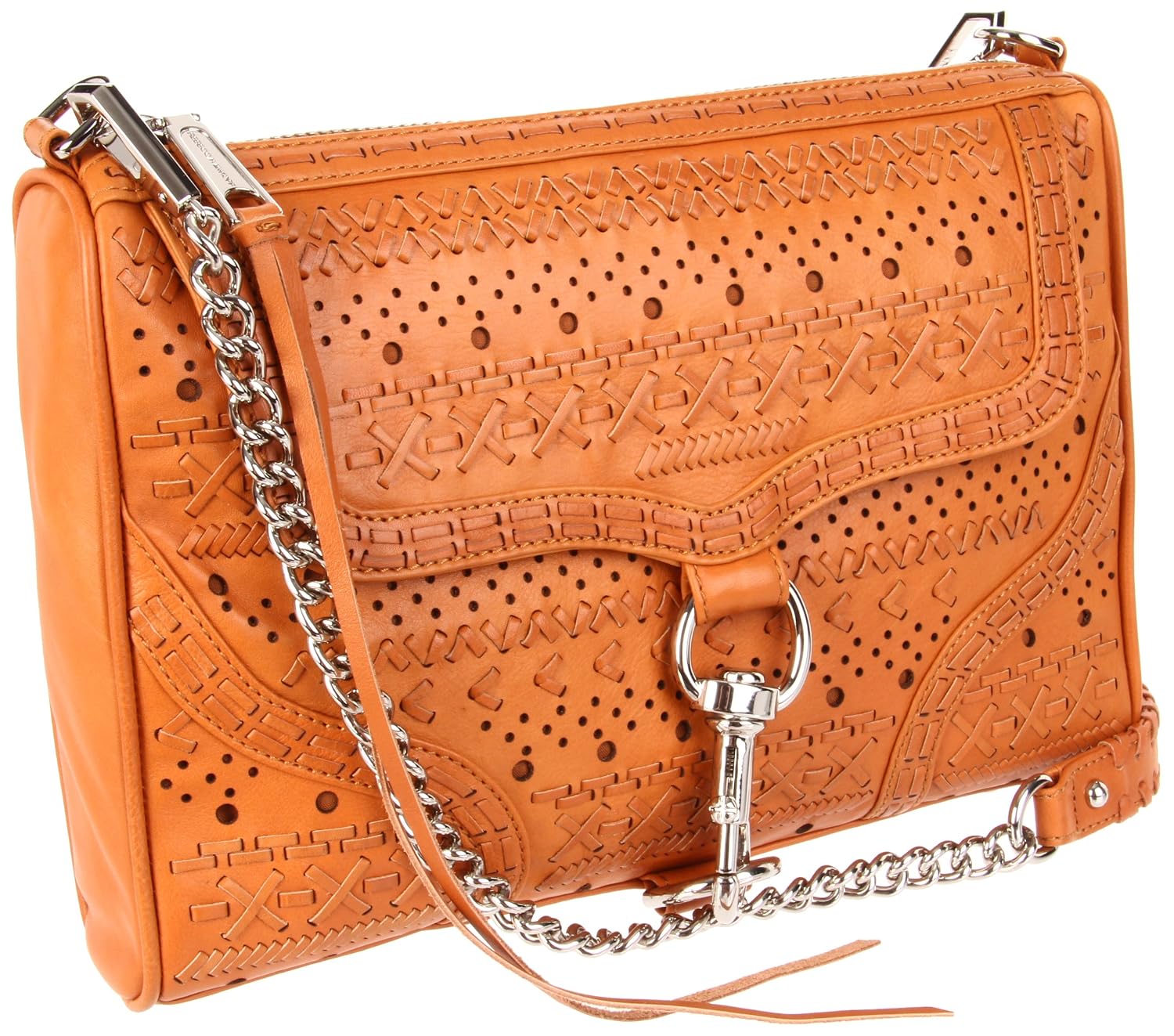 Rebecca Minkoff Mac Perf Weave Clutch,Natural,One Size $248.85