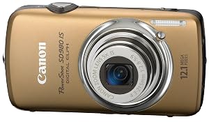 Canon PowerShot SD980IS 12MP Digital Camera with 5x Ultra Wide Angle Optical Image Stabilized Zoom and 3-inch LCD (Gold)