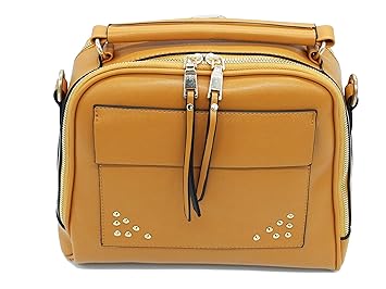 【クリックで詳細表示】レディース ハンド バッグ ダブルファスナー リュック ショルダー 3way バッグ ブラック ブラウン (茶)： スポーツ＆アウトドア