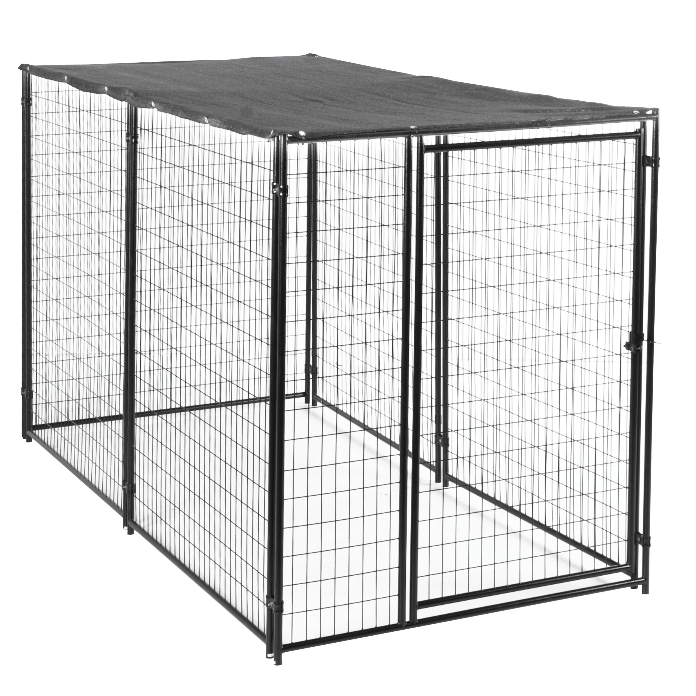Lucky Dog CL 66137 Modular Welded Wire Kennel with Shade Cloth Roof, 6