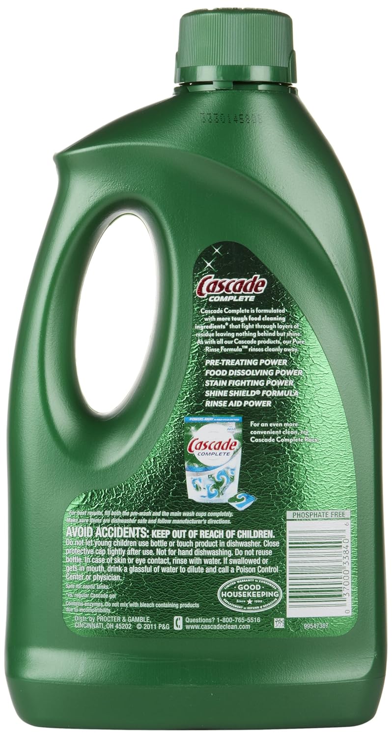 Купить Cascade Complete Gel Dishwasher Detergent, Fresh Scent, 75 Oz в