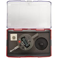 Starrett 3600-5 LCD Electronic Indicator, 0.375" Stem Dia., 0-0.5"/0-12.7mm Range, 0.0005"/0.01mm Graduation, +/-0.001" Accuracy