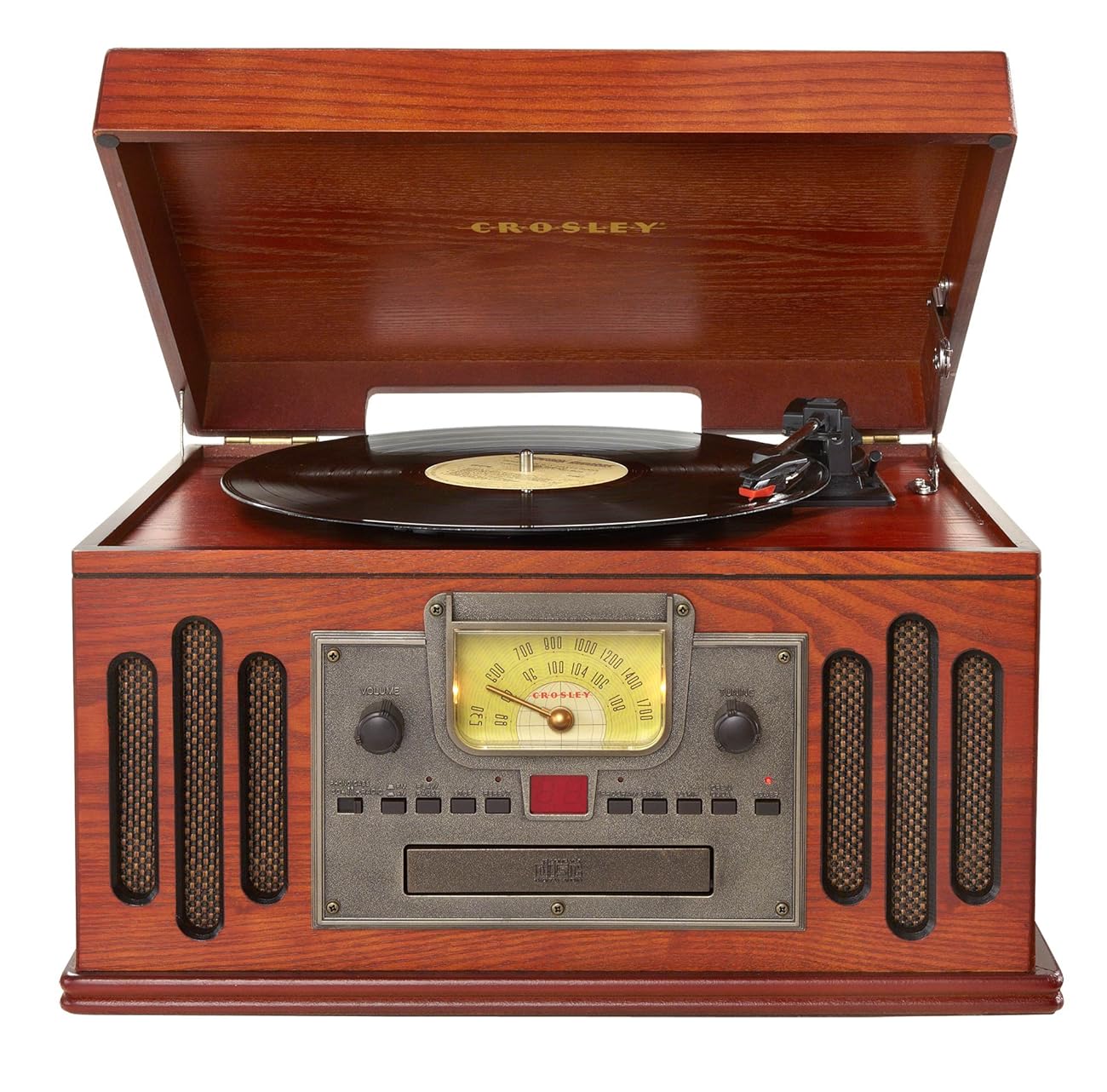 Crosley CR704C-PA Musician Turntable with Radio, CD Player, Cassette