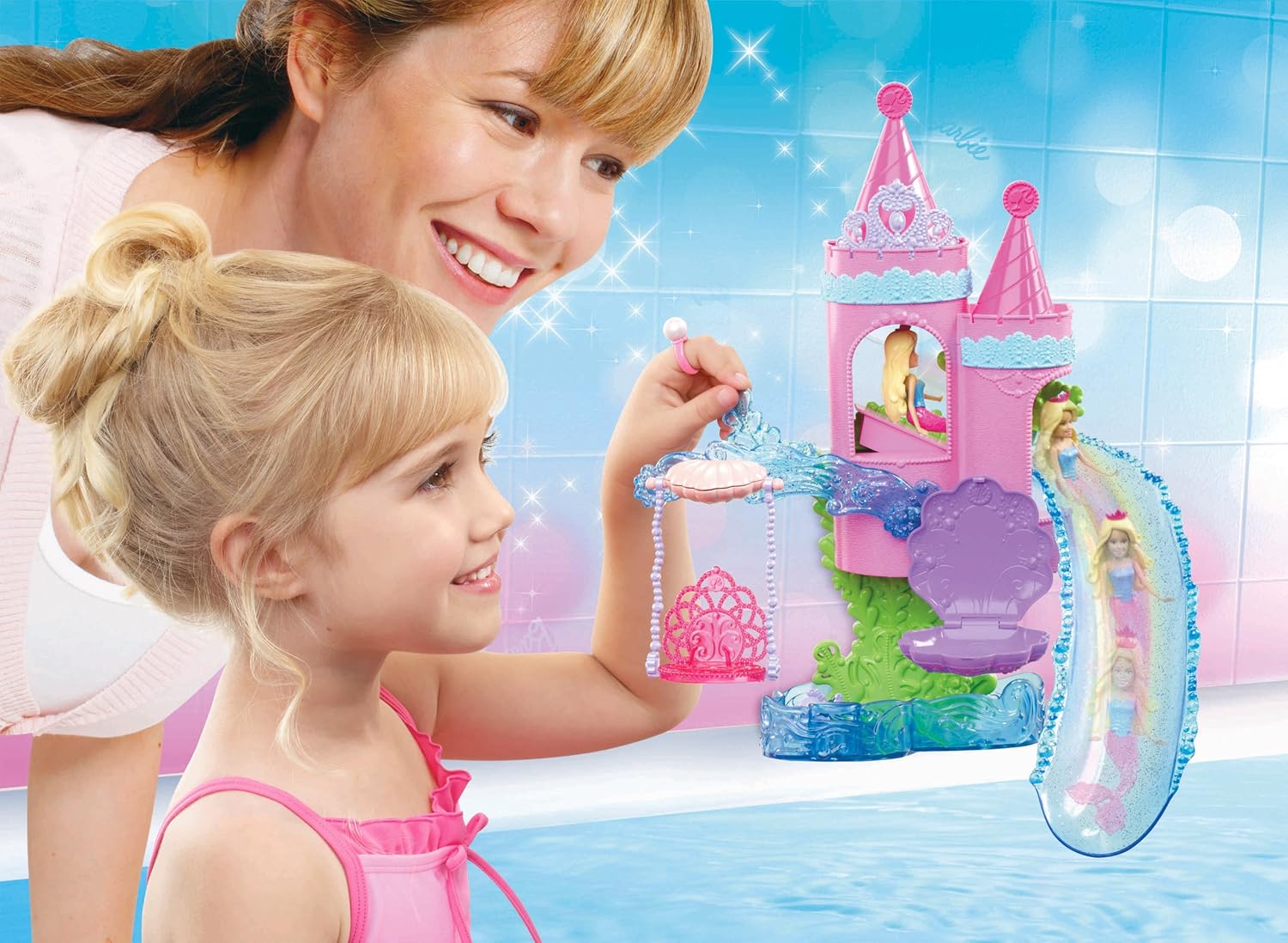 Barbie Doll Splash and Slide Bath Playset Kids Girls Toys Tub Fairytale Fashion eBay