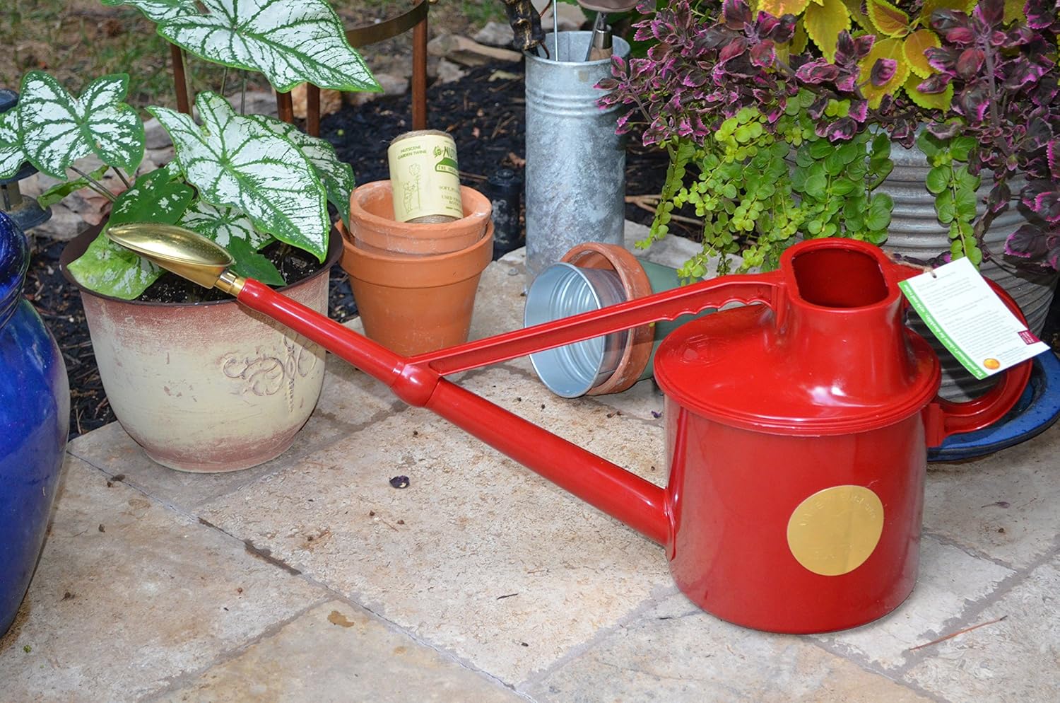 Haws V106 Deluxe Plastic Watering Can, 1.8Gallon/7Liter, Red , New