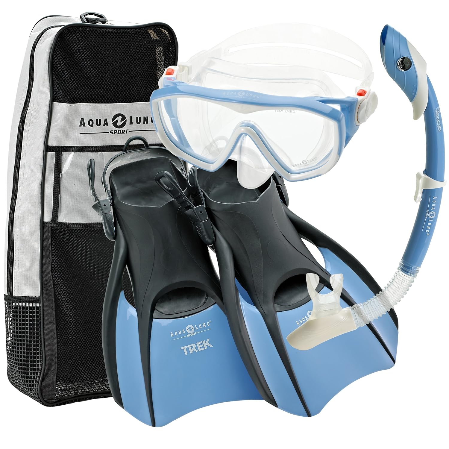 Aqua Lung Sport Diva Mask, Island Dry Snorkel, Trek Fin, Snorkel Set eBay