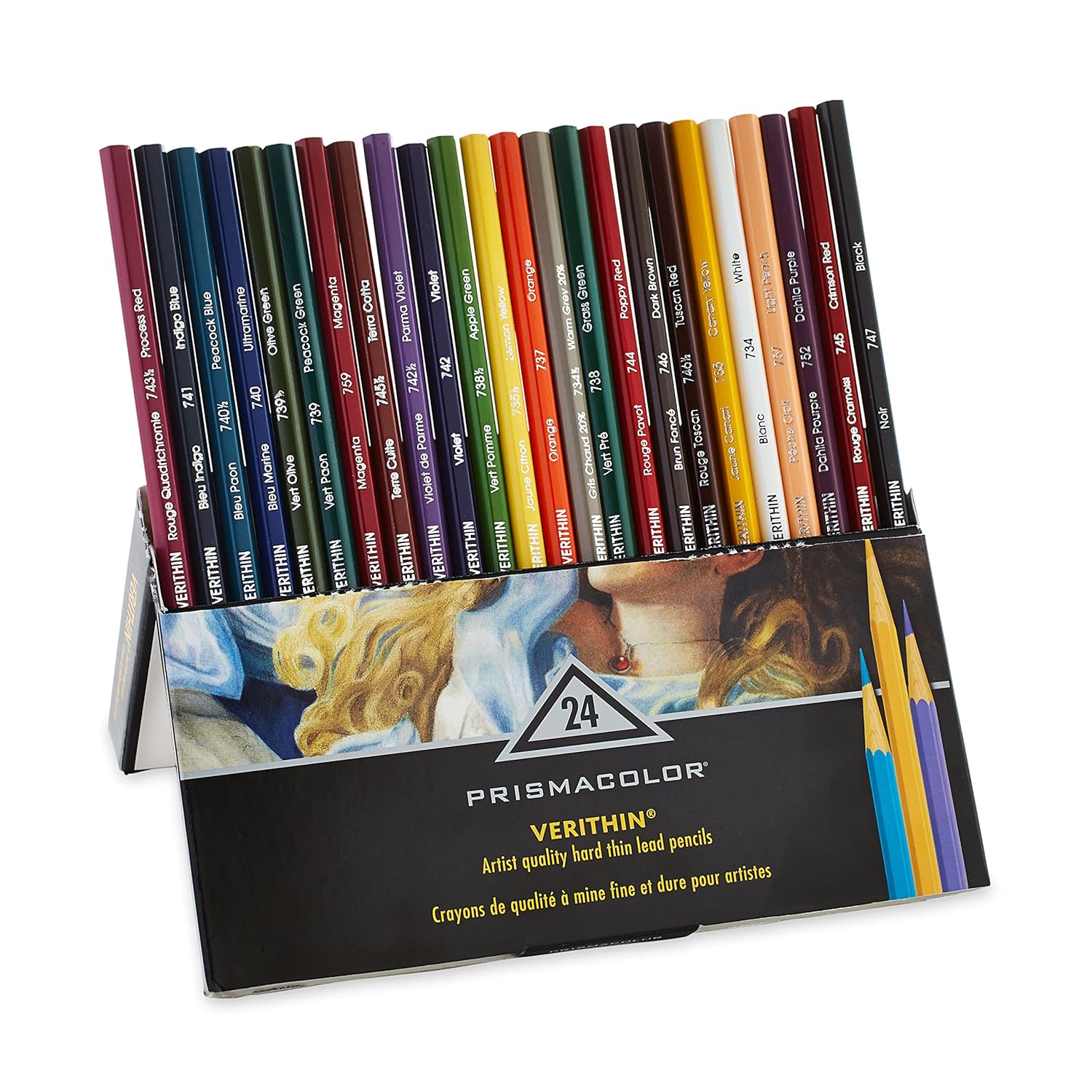 Prismacolor Verithin Colored Pencils, Set of 24 Assorted Colors (2427