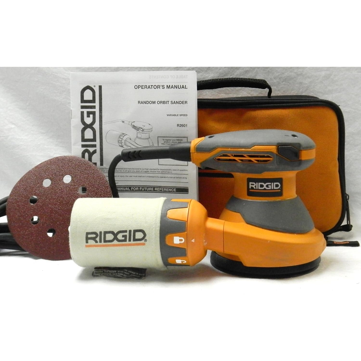 RIDGID R2601 5INCH RANDOM ORBIT SANDER VARIABLE SPEED eBay
