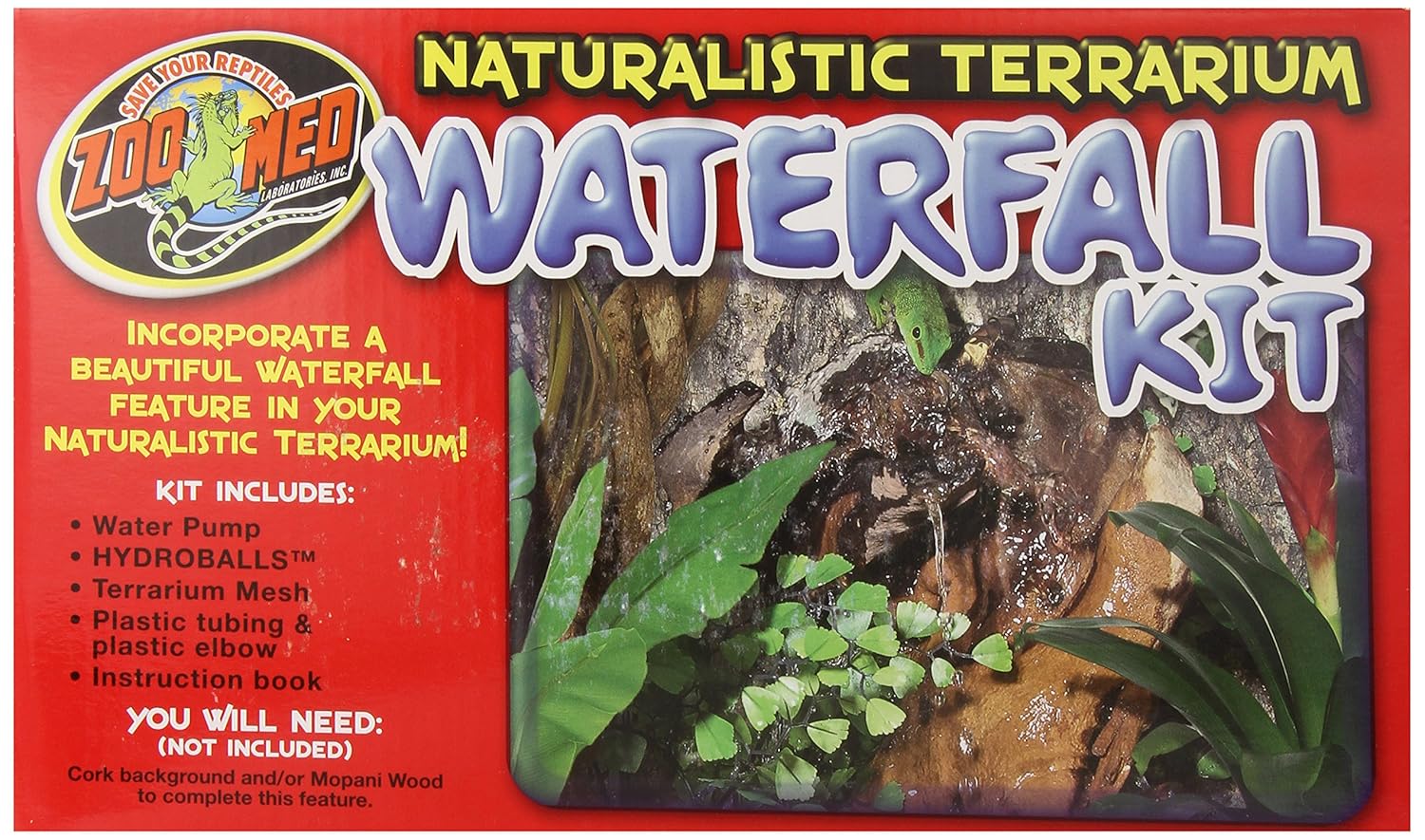 Zoo Med Waterfall Kit Naturalistic Terrarium Water A Beautiful