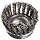 Weiler Vortex Pro Wire Cup Brush, Threaded Hole, Carbon Steel, Partial Twist Knotted