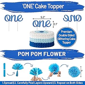 Baby Boy 1st Birthday Decorations With Birthday Crown First
