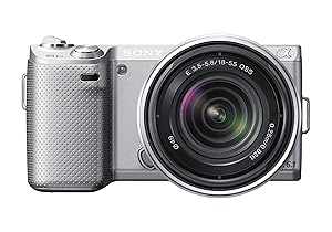 Sony NEX-5N 16.1 MP Compact Interchangeable Lens Touchscreen Camera With 18-55mm Lens (Silver)