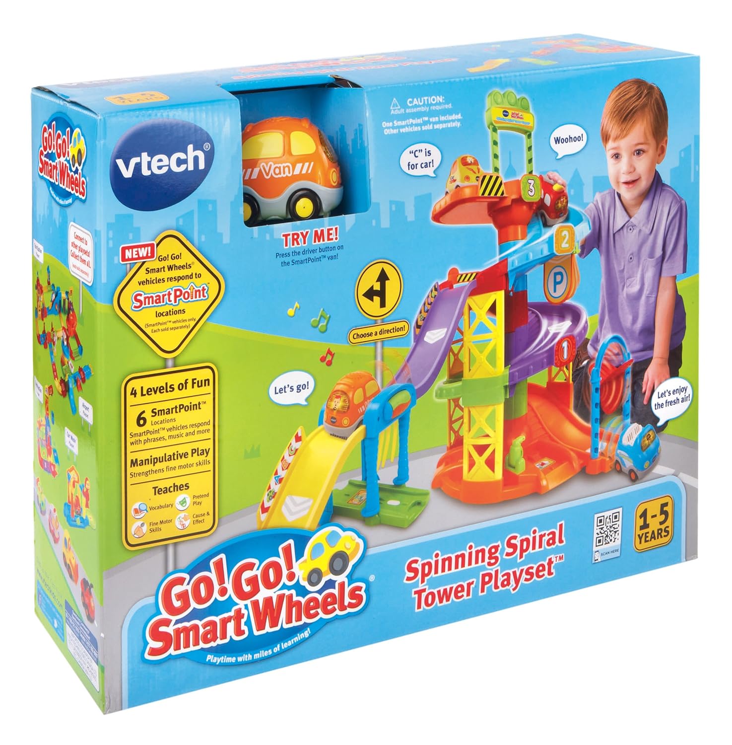 VTech Go! Go! Smart Wheels Spinning Spiral Tower Playset , New, Free