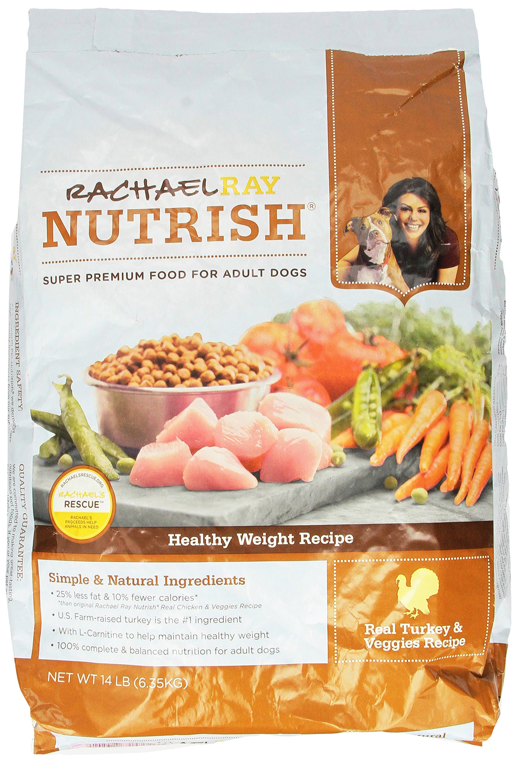 Rachael Ray Nutrish Healthy Weight Dry Dog Food, Turkey Recipe, 14