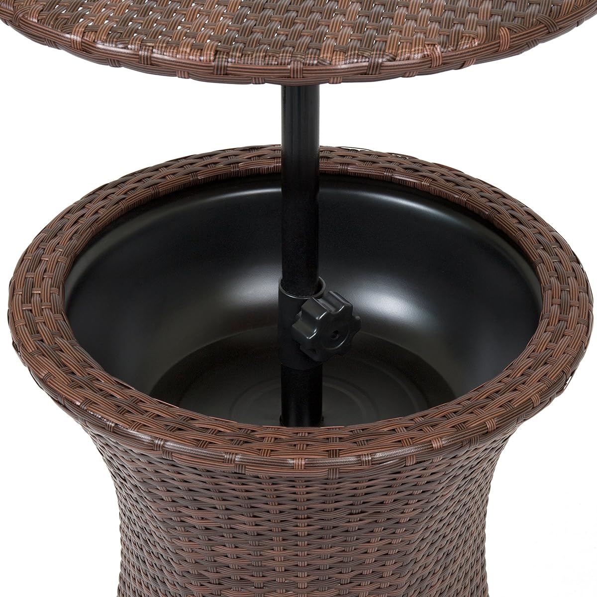 Best Choice Products 7.5 Gallon AllWeather Wicker Ice Bucket Hourglass