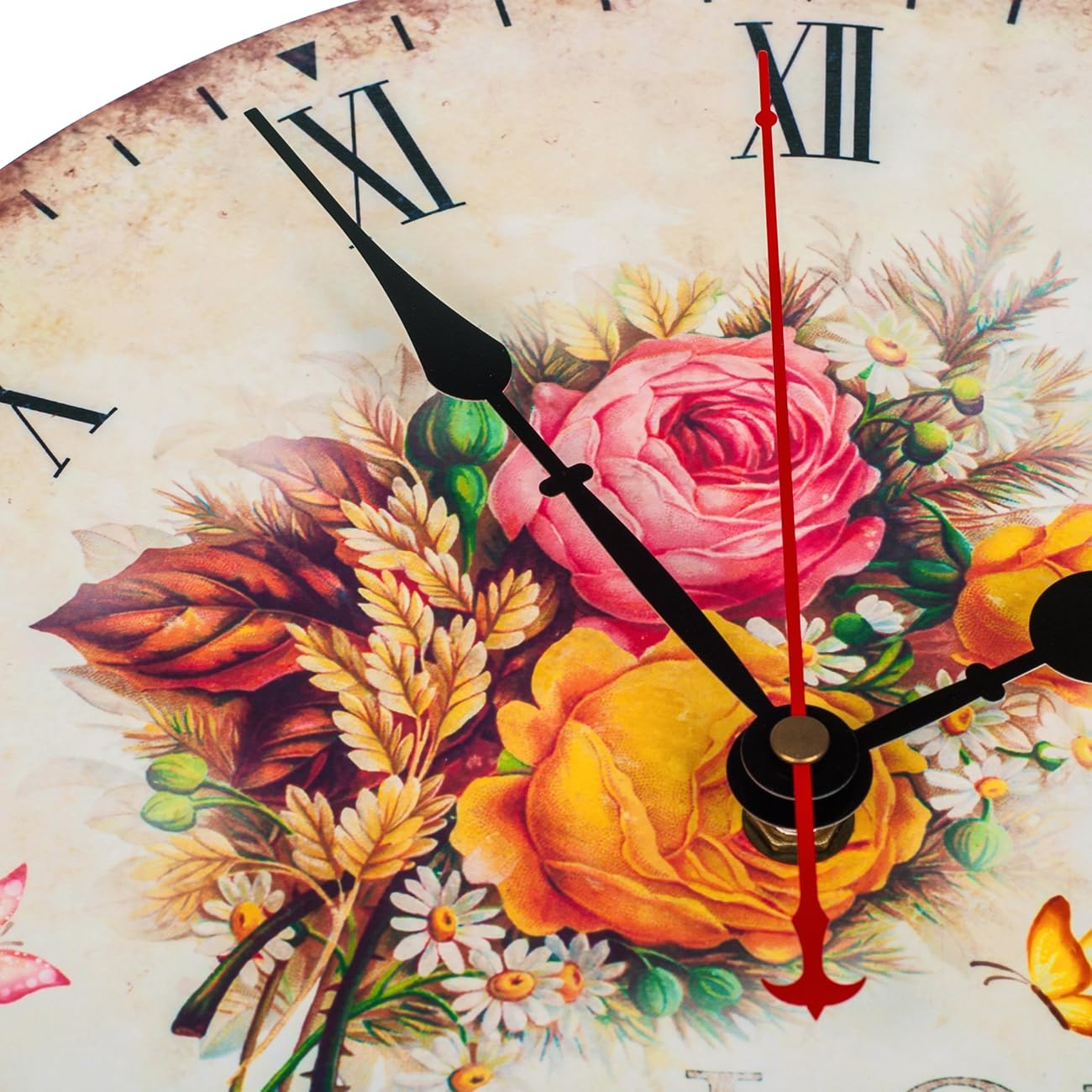 KI Store Silent Wall Clock Decorative, Premium Vintage Wall Clocks 12"