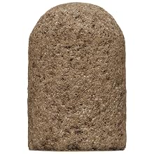 Norton Gemini Snagging Abrasive Plug, Type 18R, Round Tip, Aluminum Oxide, 5/8"-11 Arbor, 2" Diameter x 3" Thickness, Grit 24 (Pack of 10)