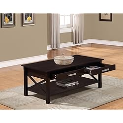 dark brown Coffee Table with drawer