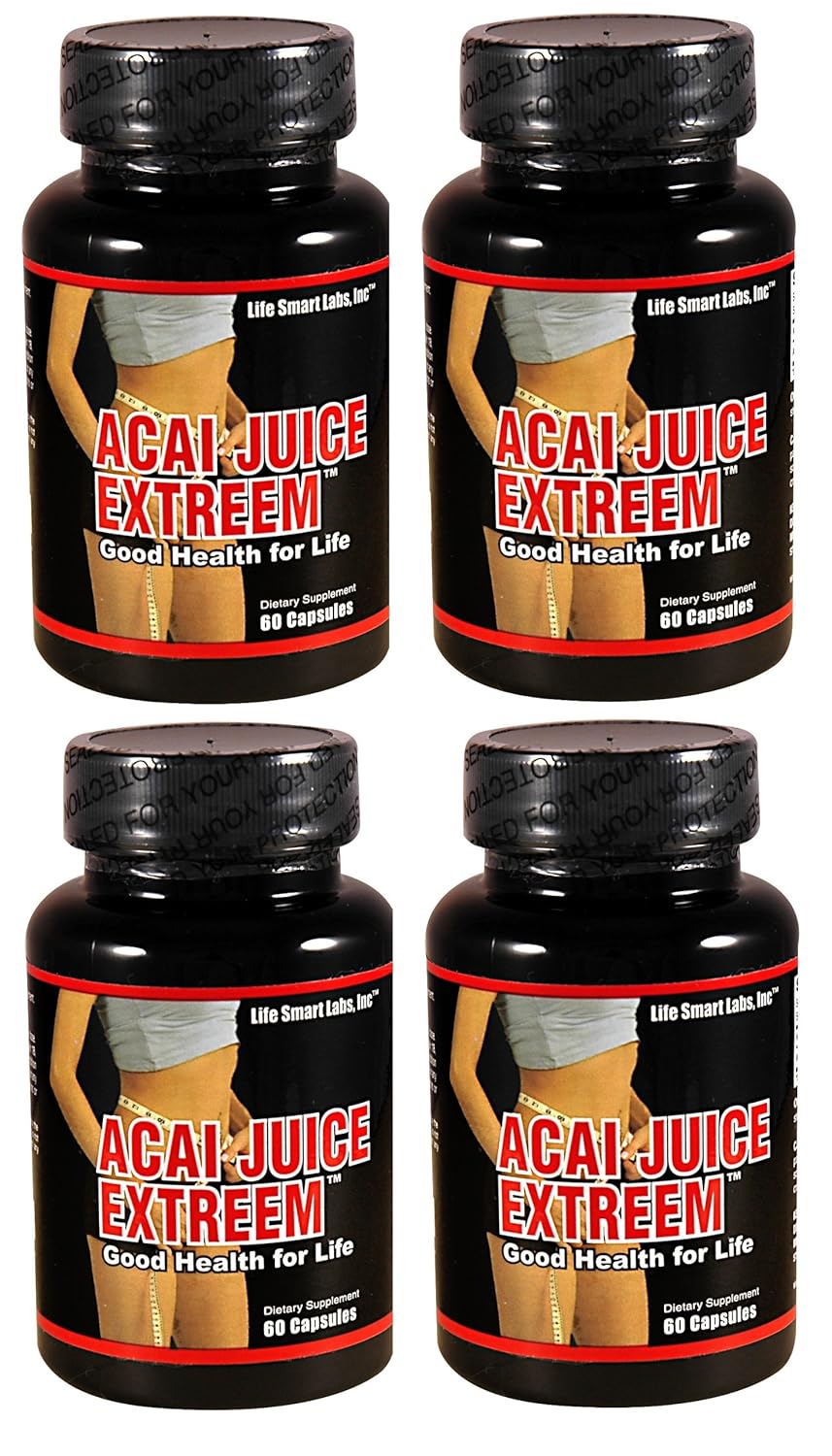 ACAI Juice Extreem - HIGH POTENCY ACAI Berry Natural Nutrition, Energy and also used for Weight Loss Detox Diet 3 Months 180 Caps, 1200 Mg