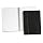 TOPS Black Leatherette Notebook, College Rule, 8.25 x 11.75 Inches, White, 96 Sheets per Pad (25430)