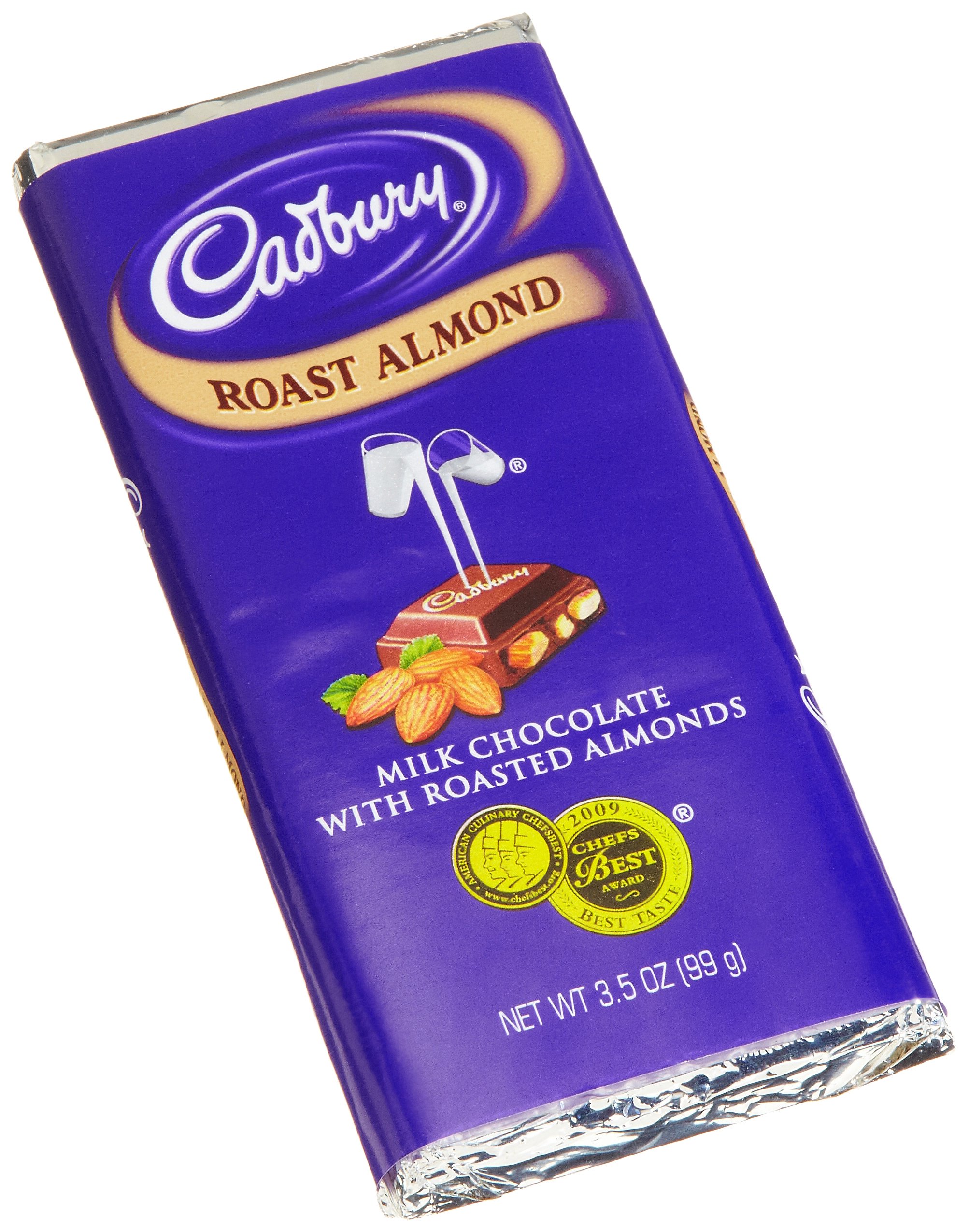 Galleon Cadbury Milk Chocolate Roasted Almond Premium Bar, 3.5 Oz
