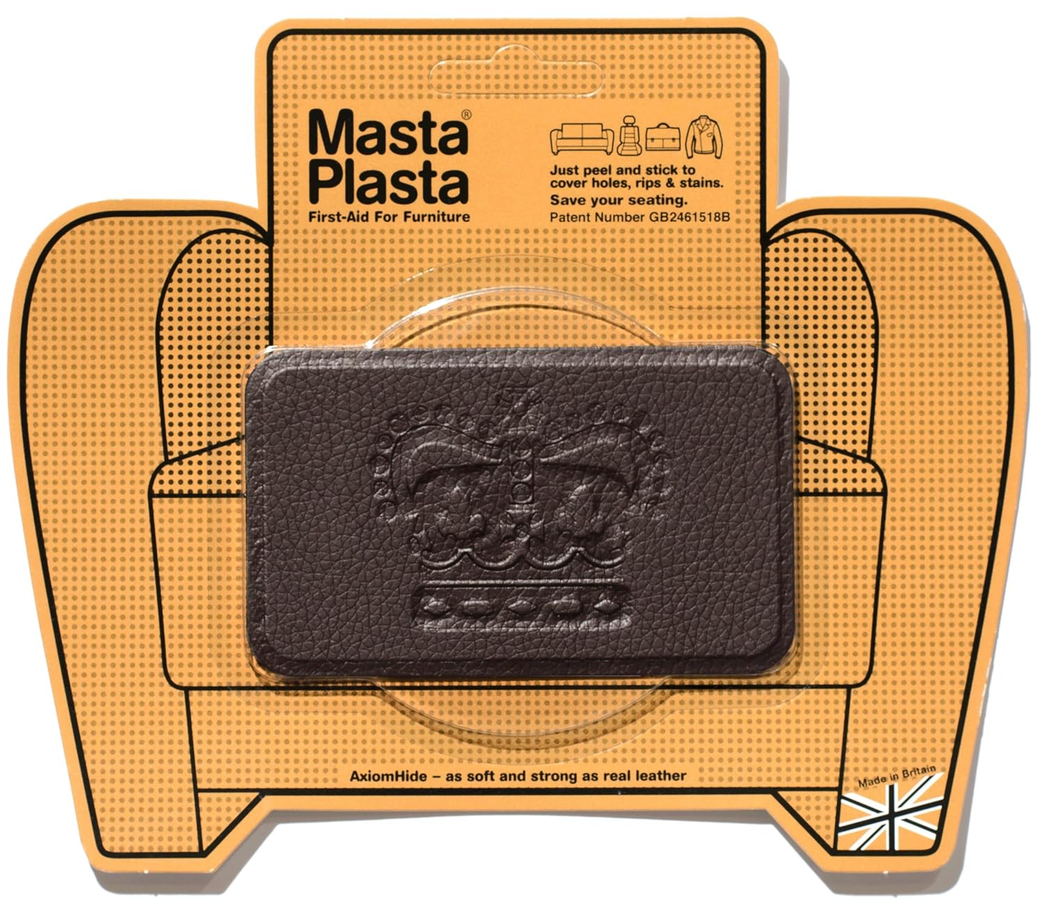 Aid Peel Stick Leather Repair MASTAPLASTA patch for holes on leather