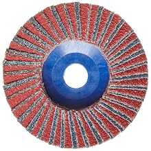 Norton RedHeat Abrasive Flap Disc, Type 27, 5/8" Arbor, Ceramic and Zirconia Alumina, 4" Diameter, Grit 40 (Pack of 10)
