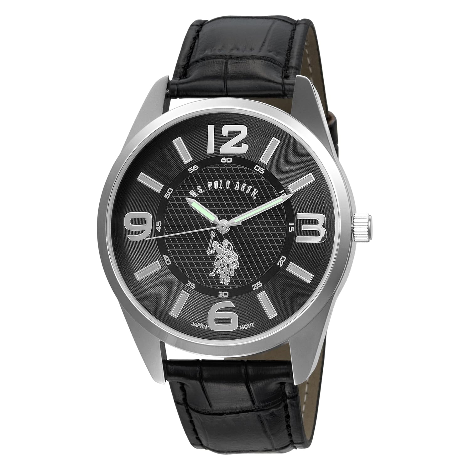 Polo Assn. Men's USC50010 Analogue Black Dial Leather Strap Watch Polo Assn. Men's USC50010 Analogue Black Dial Leather Strap Watch