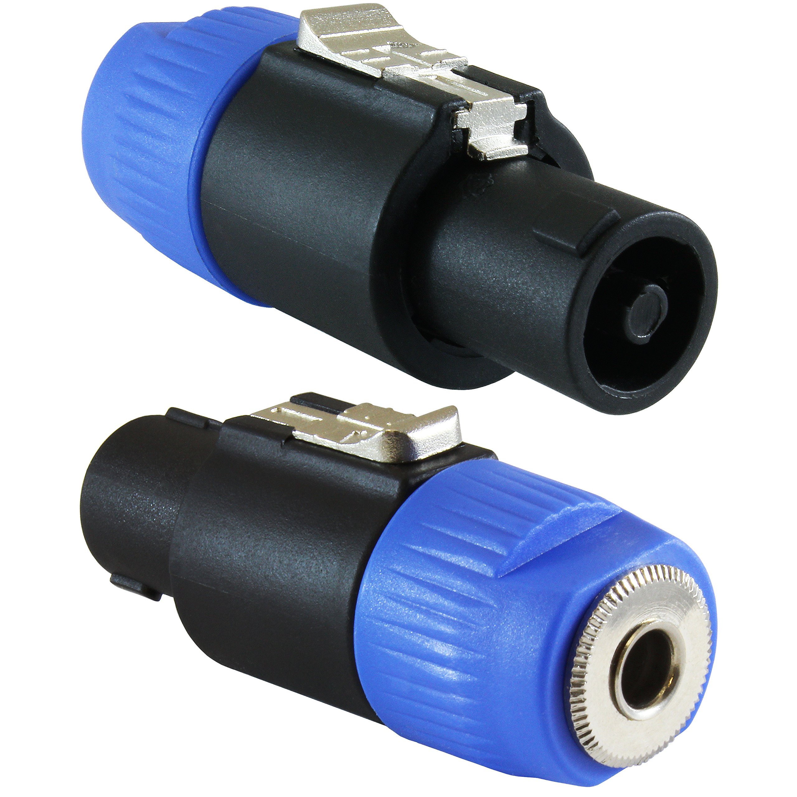 2 Pack GLS Audio Speaker Plug Adapter 1/4" to Neutrik Speakon Twist