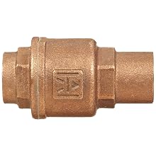 Milwaukee Valve UP1548T Series Bronze Spring Check Valve, Potable Water Service, Solder End
