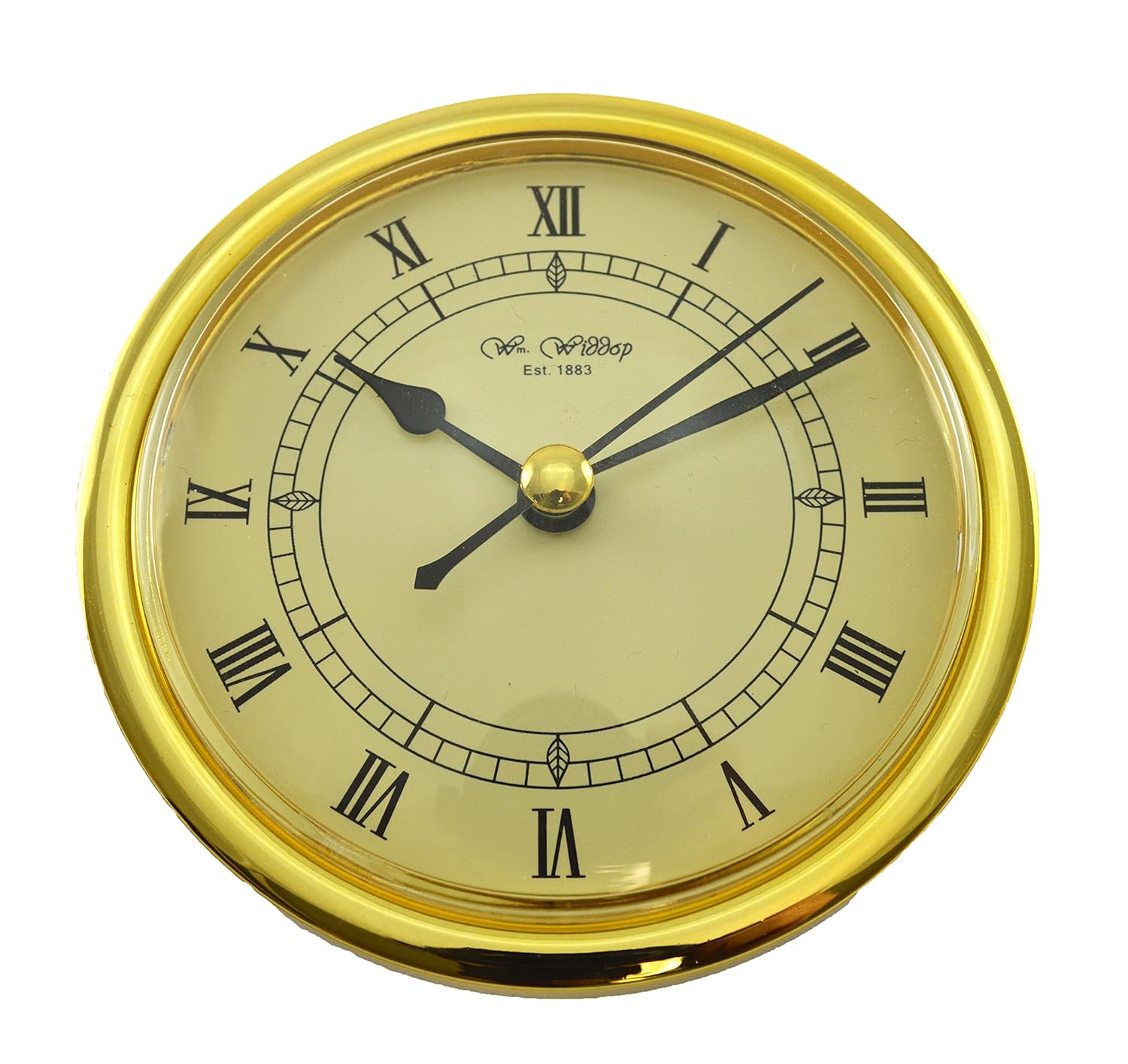Quartz Replacement Clock Movement 110mm diameter Gold Bezel for 80mm