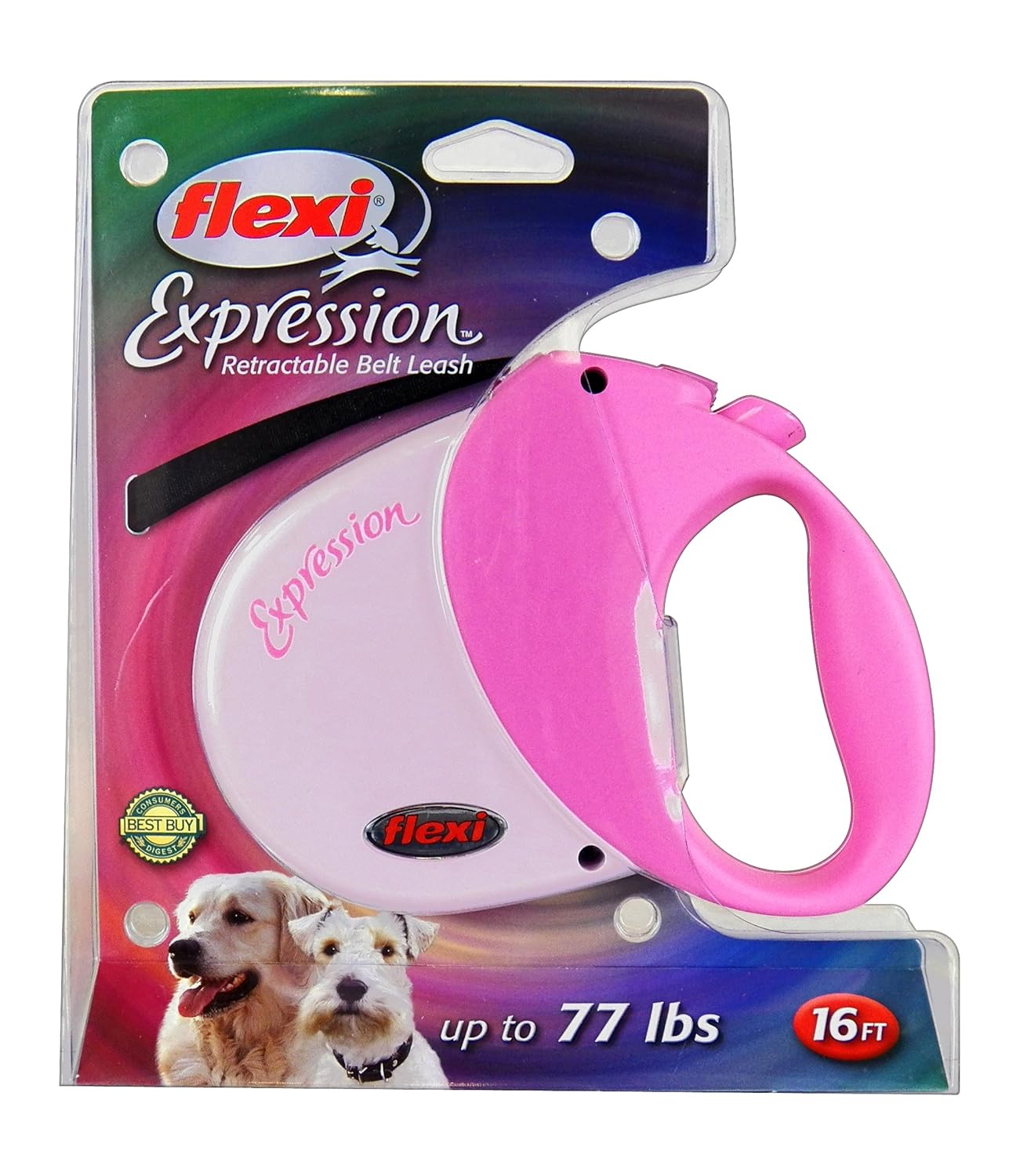 Flexi Expression Retractable Belt Dog Leash, Medium/Large, 16Feet Long
