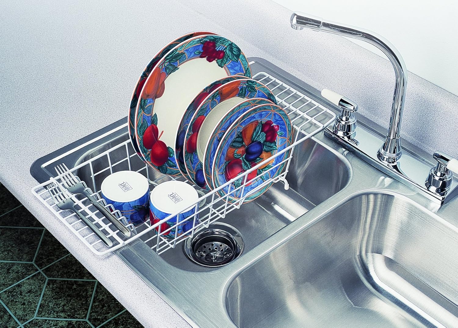 Over The Sink Drainer Counter Space Saver Dish Organizer Rack Produce