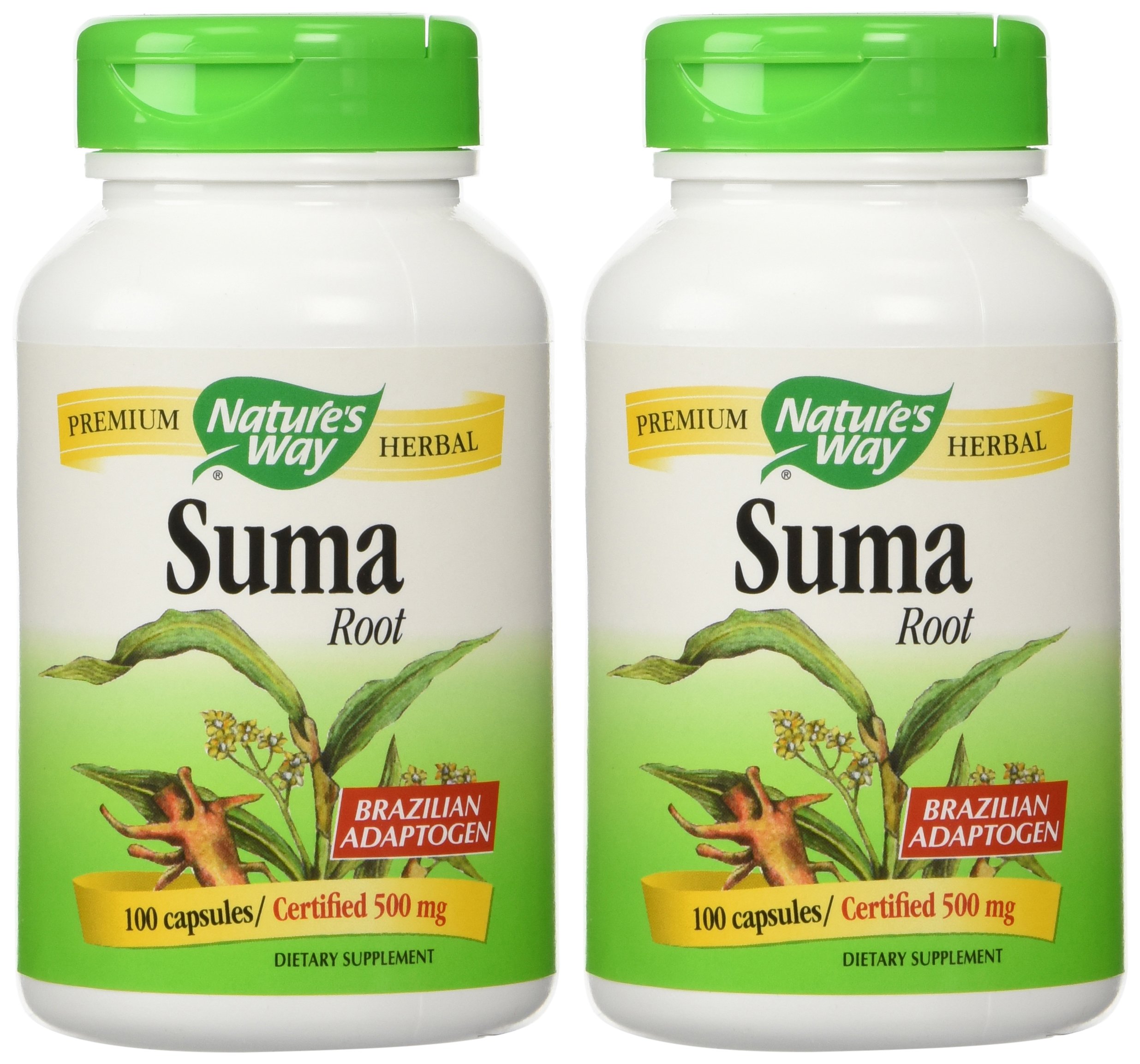 Nature's Way Suma (Brazilian Ginseng) 100 Capsules (Pack of 2) Nature's