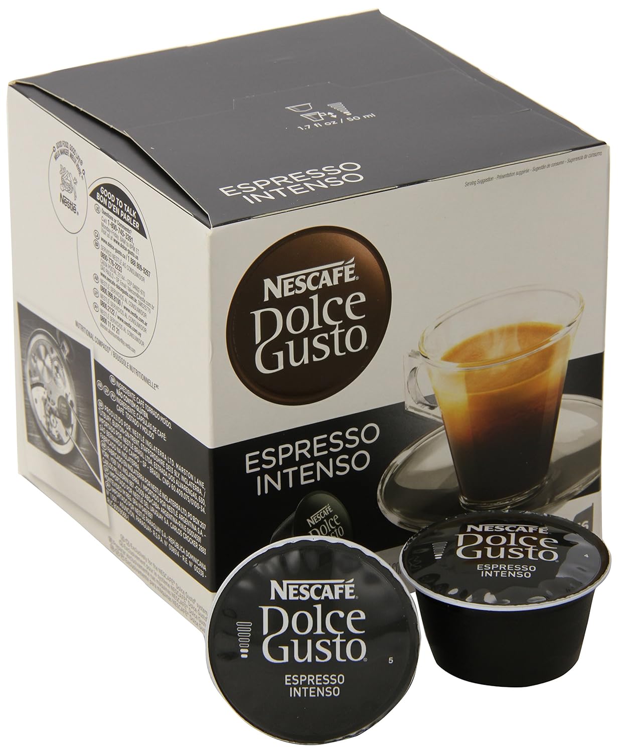 Nescafe Dolce Gusto Ground Coffee, Espresso Intenso, 16 Count (Pack of