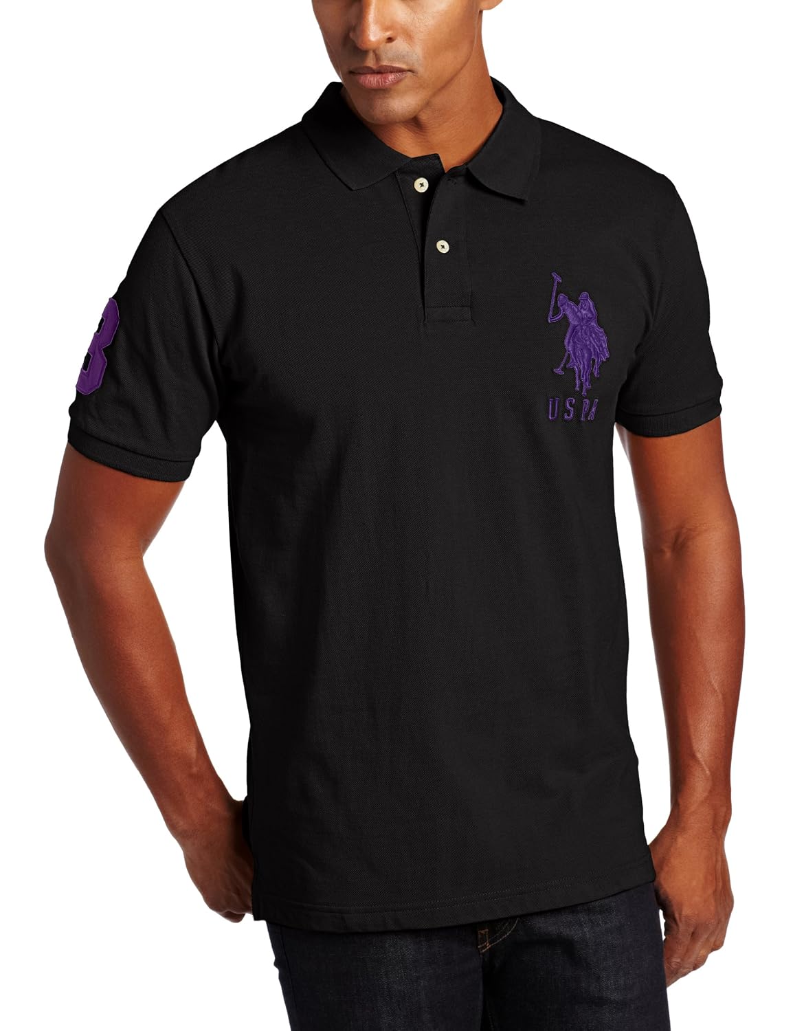 U.S. Polo Assn. Men's Solid Polo with Big Pony